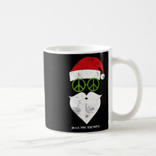 Caneca De Café Hippie Papais noeis Groovy Sinal de Paz Engraçado