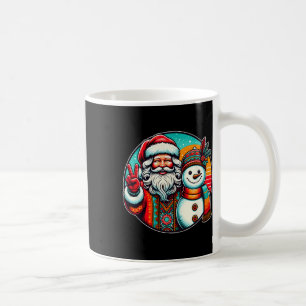Caneca De Café Hippie Papais noeis Retro Snowman Bohemian Natal