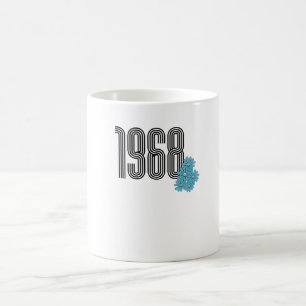 Caneca De Café Hippie Peace Sign Flower Power Aqua 1968