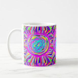 Caneca De Café Hippie Retro relaxa arte abstrata