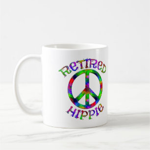 Caneca De Café Hippie-Sinal de Paz Aposentado Tie Coffee Mug
