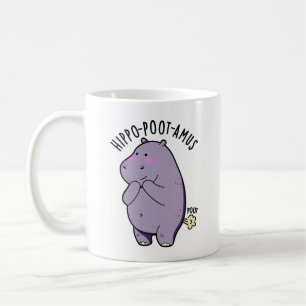 Caneca De Café Hippo-poot-amus Funny Farting Hippo Pun
