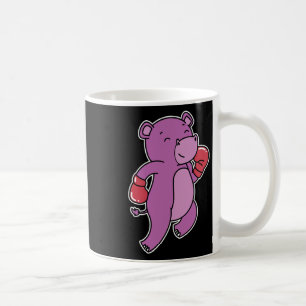 Caneca De Café Hippopotamus faz boxing