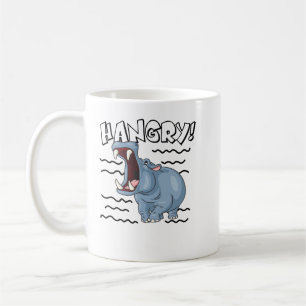 Caneca De Café Hippopotamus Funny Hippopotamus Hangry Cute Hippo