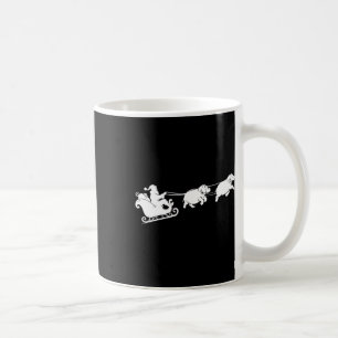 Caneca De Café Hippopotamus Papais noeis Xmas Sleigh Hippos Chris