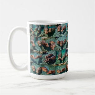 Caneca De Café Hippos no Play: Um Paraíso Pond