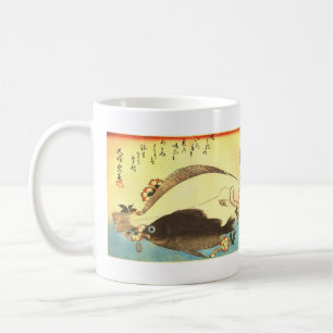 Caneca De Café Hirame & Mebaru - Impressão de Peixe Japonês de Hi