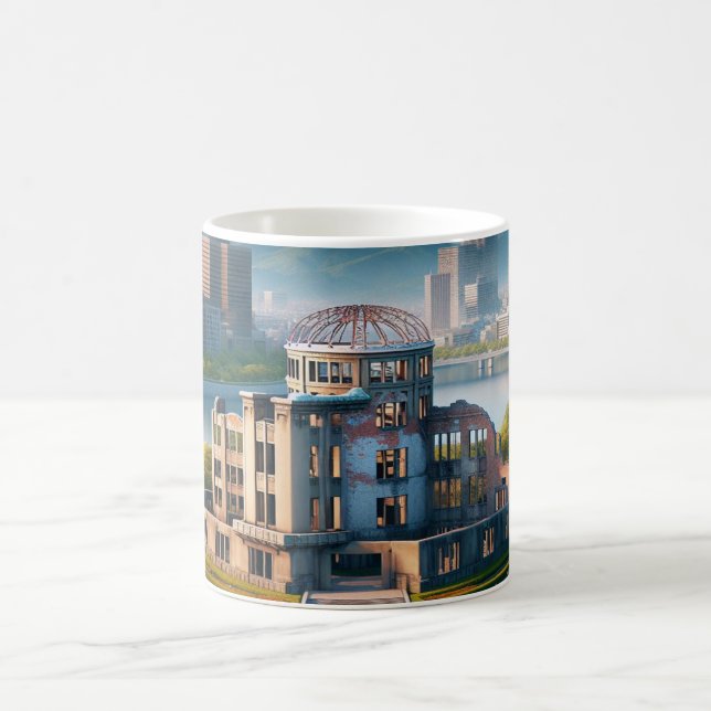 Caneca De Café Hiroshima Peace Memorial Park View Japan Viagem (Centro)