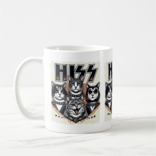 Caneca De Café HISS, Banda De Gato Engraçado, Amantes de Gato e P