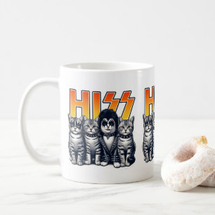 Caneca De Café HISS, Banda De Gato Engraçado, Amantes de Gato e P
