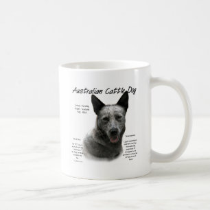 Caneca De Café História Azul Australiana do Cão; ACD Azul
