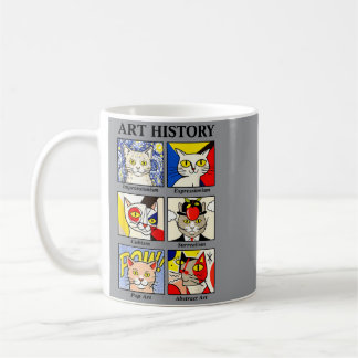 Caneca De Café História da Arte de Gato Pintura Divertida Profess