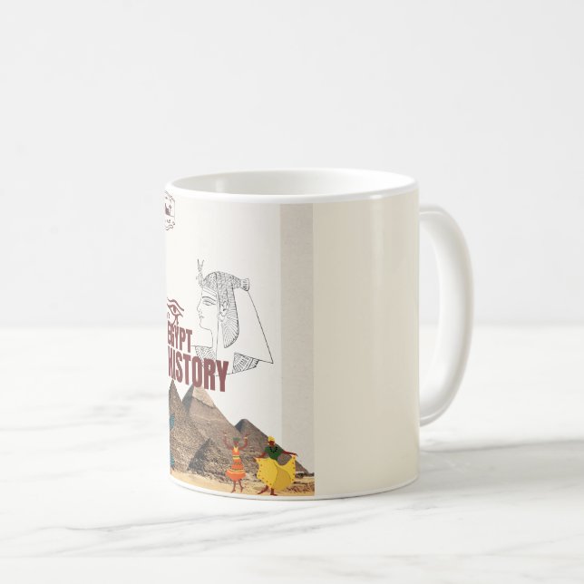 Caneca de Café História do Antigo Egito | Cerâmica (Frente Esquerda)