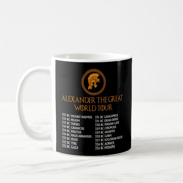 Caneca De Café História Grega Antiga Alexandre O Mundo Excelente  (Esquerda)