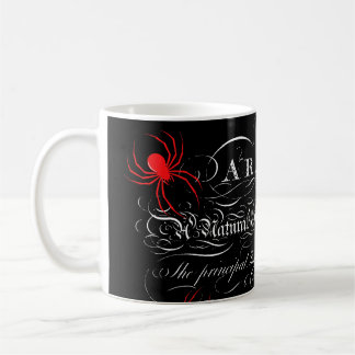 Caneca De Café História Natural Título Página Aranhas Caligrafia
