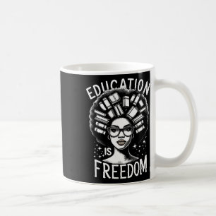 Caneca De Café História Negra Educação é Liberdade Livros Mulhere