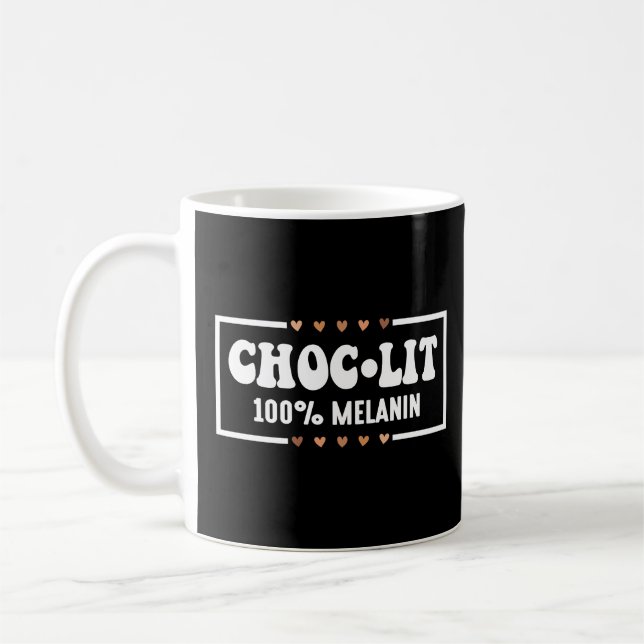 Caneca De Café História Negra Engraçada Chocolate Juneteenth Mela (Esquerda)