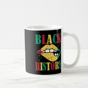 Caneca De Café História Negra Lábios Afro-Americanos