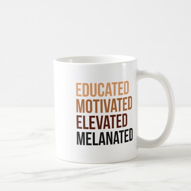 Caneca De Café História Negra Melanizada Motivada Elevada Educada (Direita)