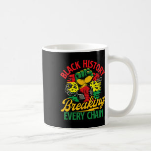 Caneca De Café História Negra Quebrando Todas as Correntes - Hist