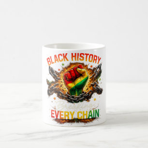 Caneca De Café História Negra Rompendo Cada Corrente Africano Amé
