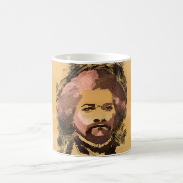 Caneca De Café História Preta Frederick Douglass Dourada Watercol (Centro)