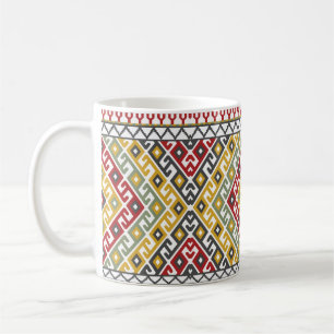 Caneca De Café Historial geométrico das ruas da Índia e da Turqui