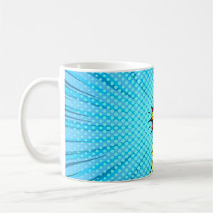 Caneca De Café Histórias em quadrinhos versus fundo, estilo cláss