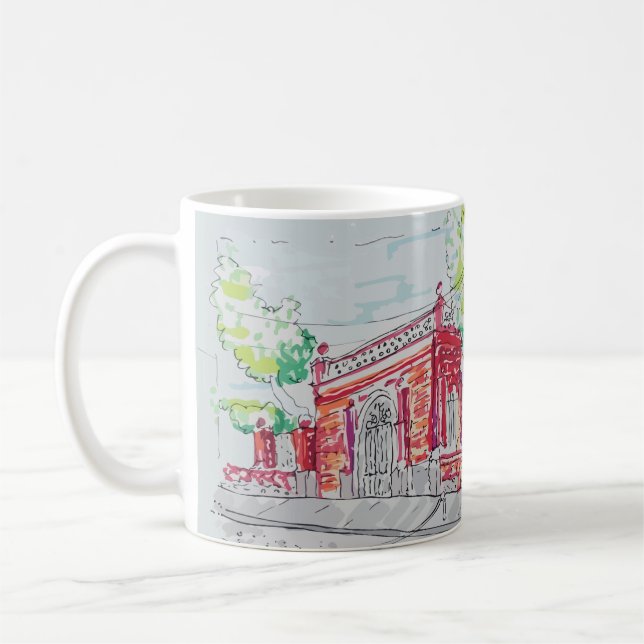 Caneca De Café Historic Red Brick Entrance (Esquerda)