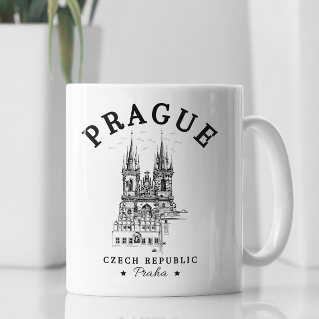 Caneca De Café Historical Landscape of Prague, Czech Republic (Criador carregado)