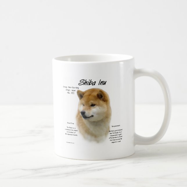 Caneca De Café Histórico de Shiba Inu (Direita)