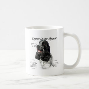 Caneca De Café Histórico de Spaniel de Cocker em Partiinglês