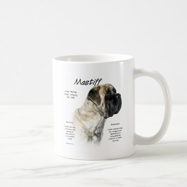Caneca De Café Histórico do Mastiff da Marca Inversa (Direita)