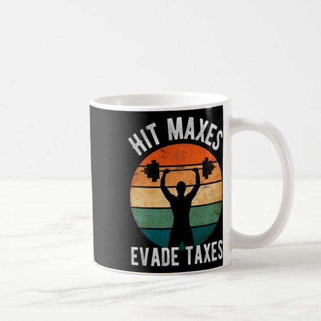 Caneca De Café Hit Maxes Evitam Impostos Engraçados Malhação de G (Direita)