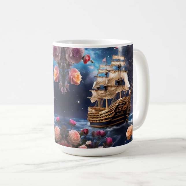 Caneca De Café HMS Victory Lord Nelsons Nave (Frente Esquerda)