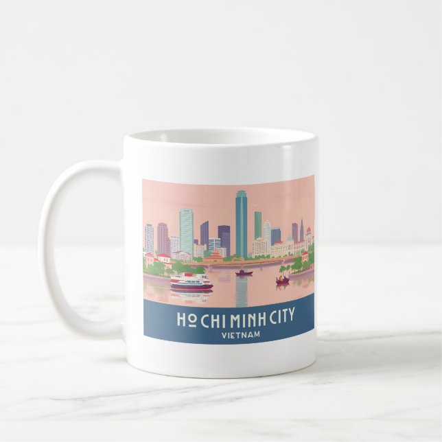 Caneca De Café Ho Chi Minh City Vietnam Pastel Travel - Saigon (Esquerda)