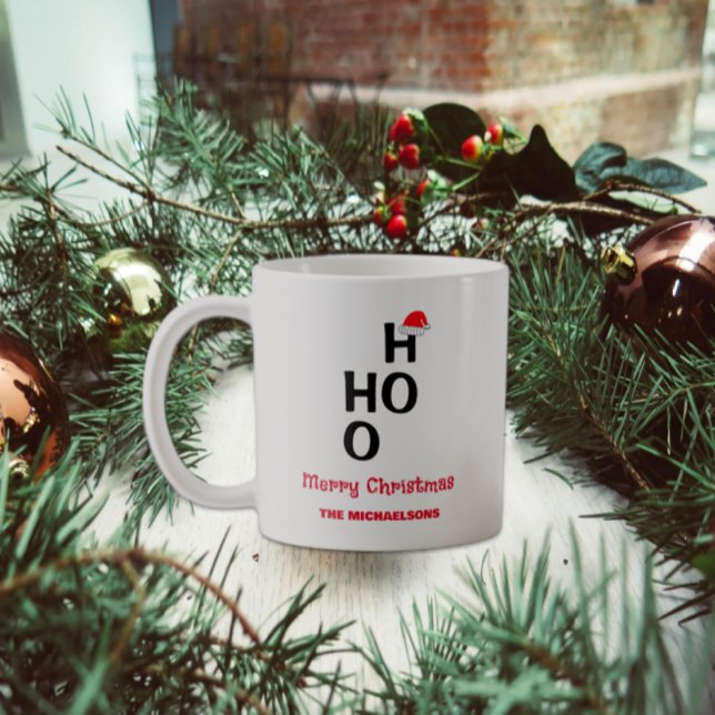 Caneca De Café Ho Ho Ho: Feliz Natal (Criador carregado)