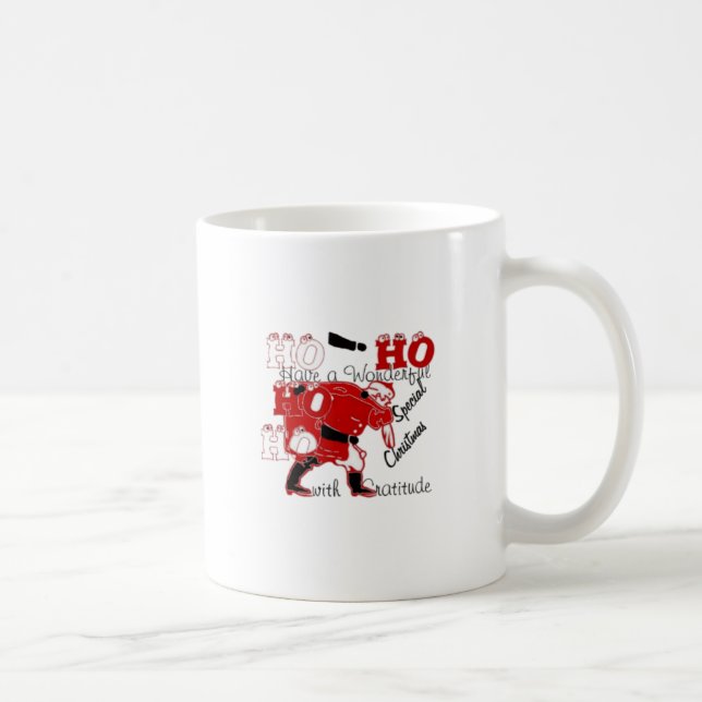 Caneca De Café HO HO HO O maravilhoso Natal com gratidão (Direita)