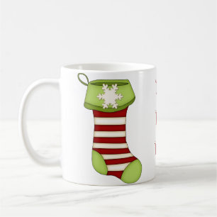 Caneca De Café HO HO HO! Parada de Natal em Strike Vermelho+Floco