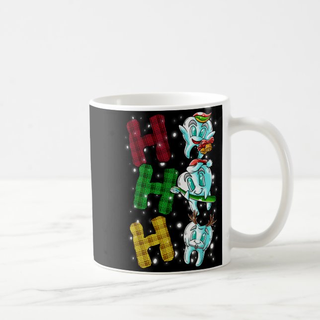 Caneca De Café Ho Ho Ho Teeth Santa Claus Dentist Ugly Christmas  (Direita)