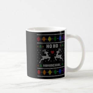 Caneca De Café Ho Ho Homoual Gay Xmas Orgulho de Natal Feio