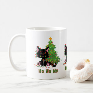Caneca De Café HO HO NO Christmas Cat