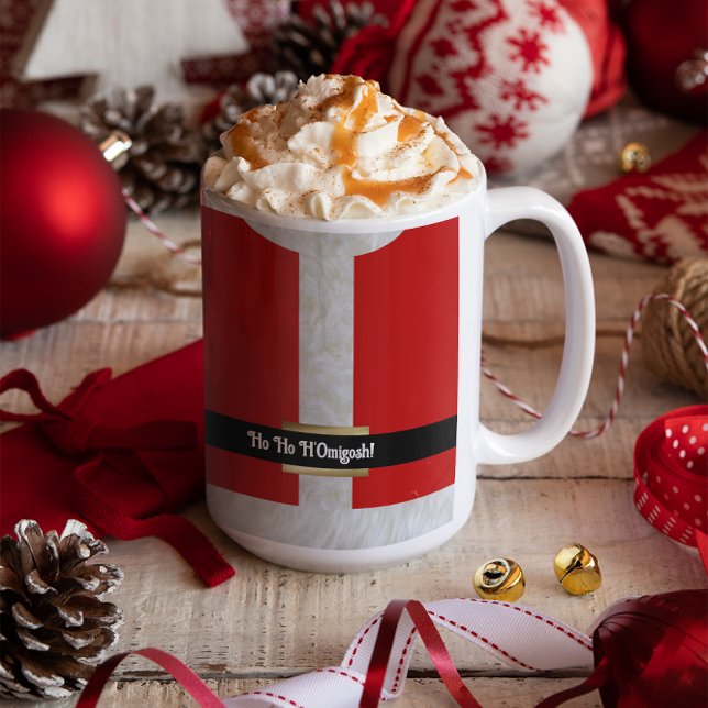 Caneca De Café Ho H'Omigosh - Mug de Natal Personalizável (Criador carregado)
