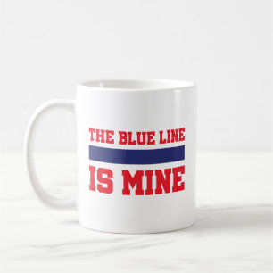 Caneca De Café Hockey A Linha Azul é Minha