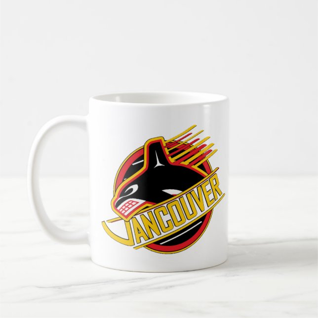 Caneca De Café Hockey com Vancouver RARO - Canucks Retroativos (Esquerda)