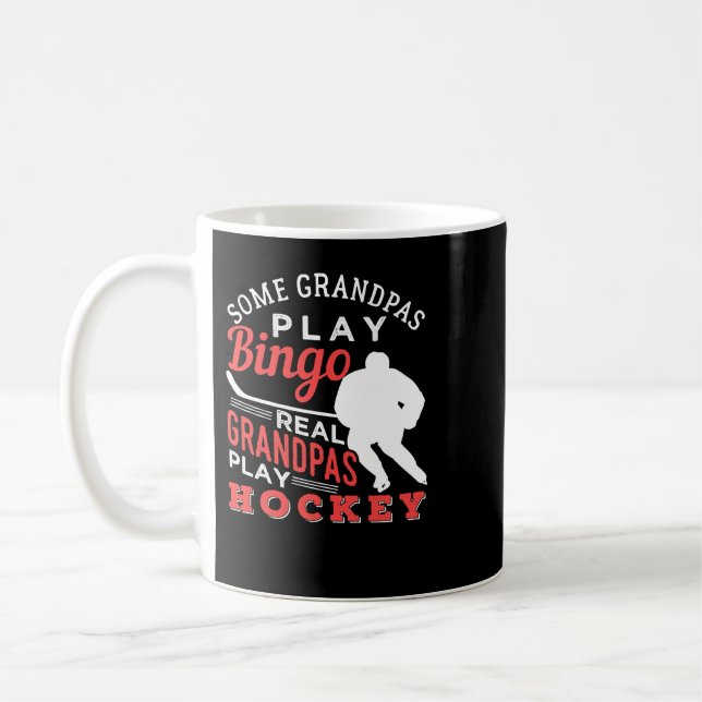 Caneca De Café Hockey Cool Hockey Playing Grandpa 367 player (Esquerda)