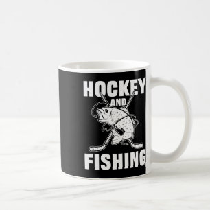 Caneca De Café Hockey E Pesca De Peixes De Hóquei No Gelo