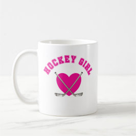 Caneca De Café Hockey Girl Pink Heart