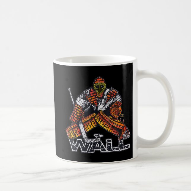 Caneca De Café Hockey Goalie O objetivo do Muro (Direita)