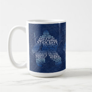 Caneca De Café Hockey Goalie Text Art Mug